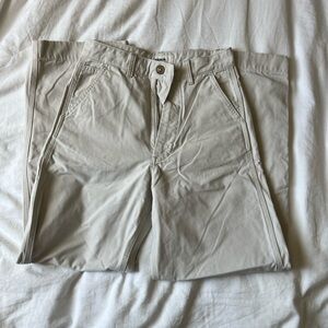 Buck Mason HIGH DESERT CANVAS WIDE LEG PANT beige color